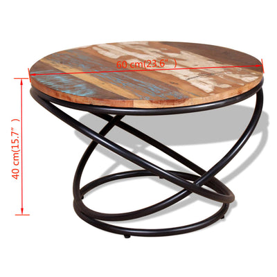 Coffee Table Solid Reclaimed Wood 23.6"x23.6"x15.7"