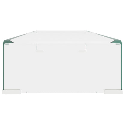 TV Stand/Monitor Riser Glass Clear 90x30x13 cm