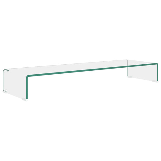 TV Stand | Clear | Tough Tempered Glass, Plastic | Medium | Sleek