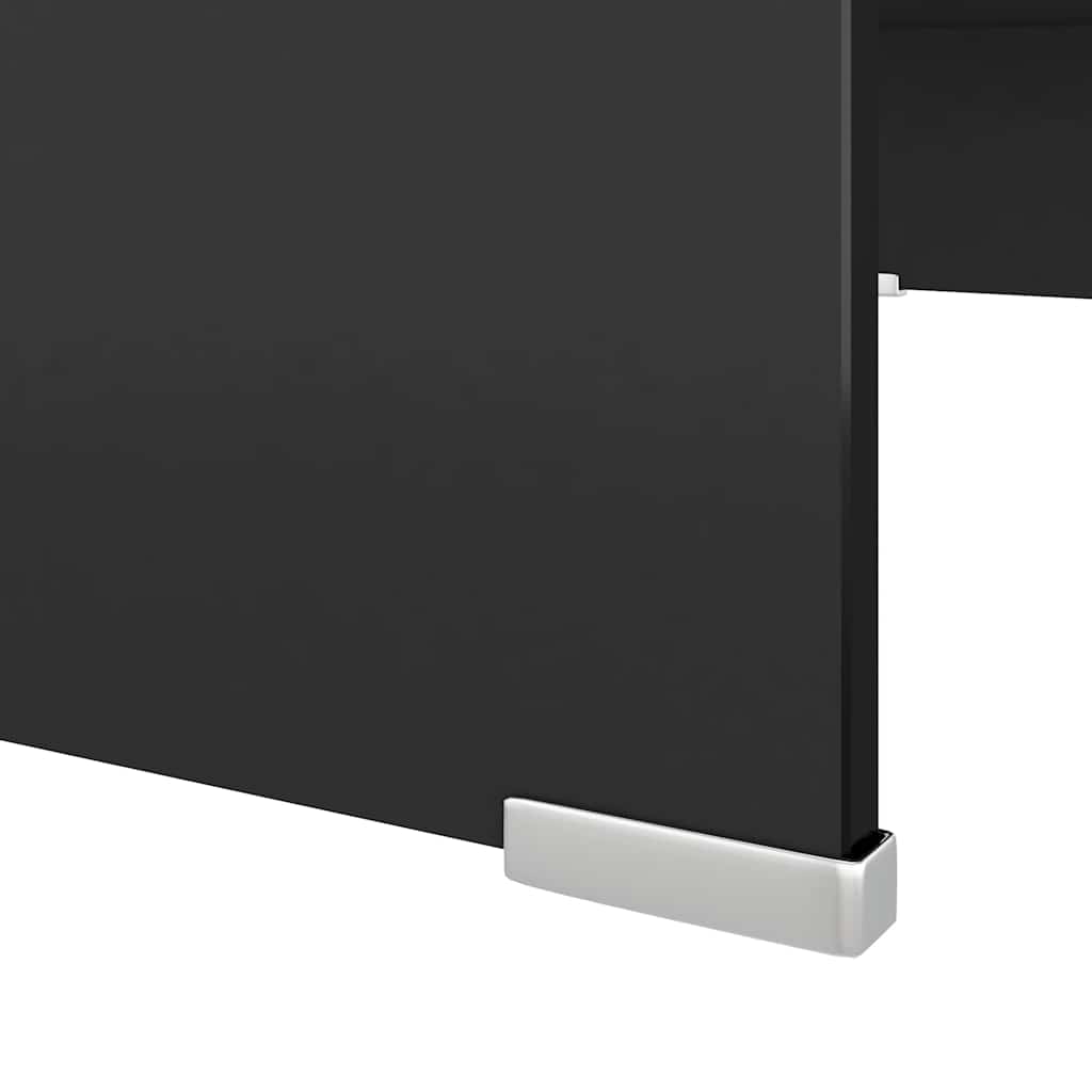 TV Stand | Black | Tempered Glass | Medium | Modern | TV Stand