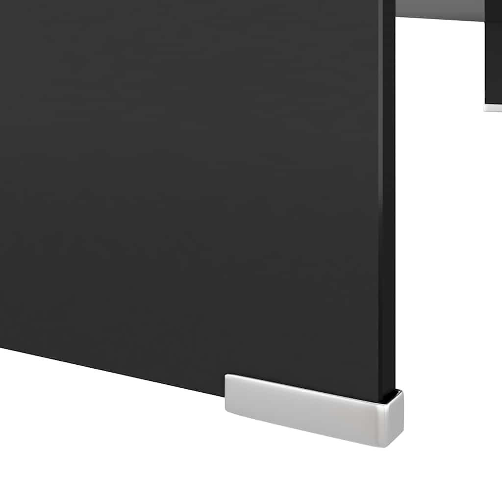 TV Stand | Black | Tempered Glass | Medium | Sleek | TV Stand