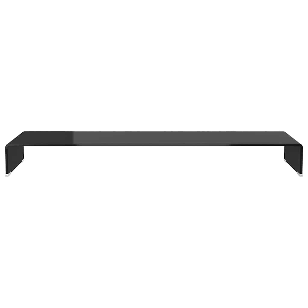 TV Cabinet | Black | Tempered glass, plastic | 120x30x13 cm | TV Cabinet