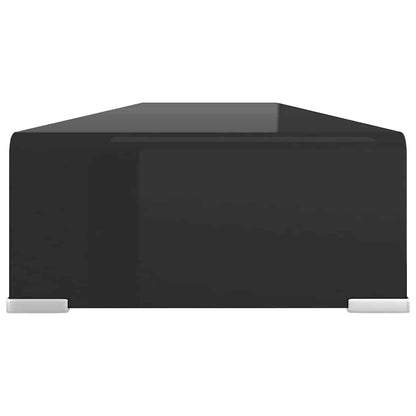 TV Cabinet | Black | Tempered glass, plastic | 120x30x13 cm | TV Cabinet