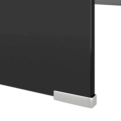 TV Cabinet | Black | Tempered glass, plastic | 120x30x13 cm | TV Cabinet