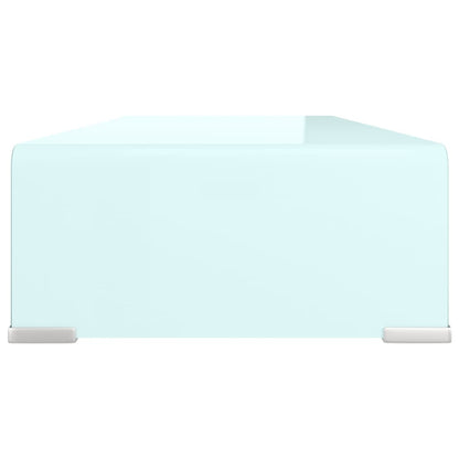 TV Stand/Monitor Riser Glass Green 70x30x13 cm