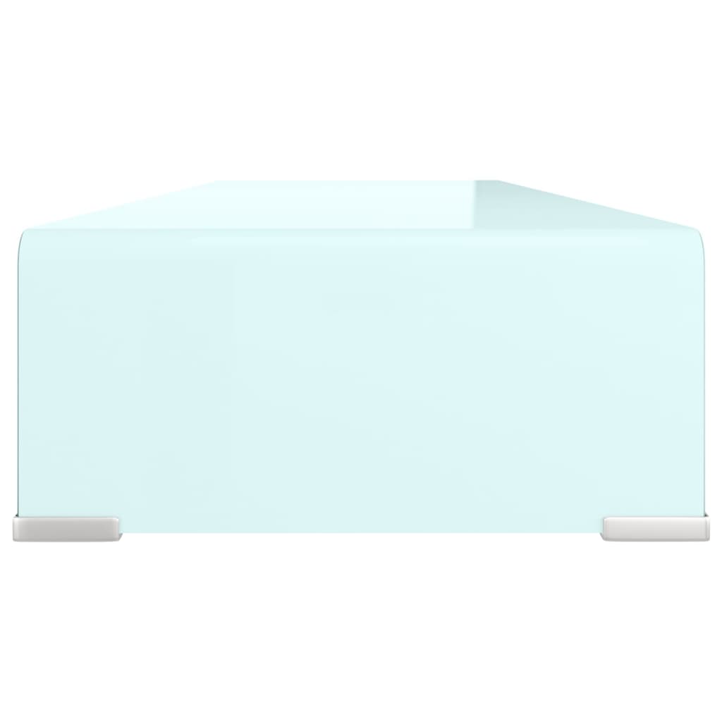 TV Stand/Monitor Riser Glass Green 90x30x13 cm