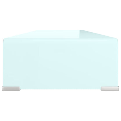 TV Stand/Monitor Riser Glass Green 90x30x13 cm
