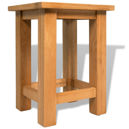 End Table Solid Oak Wood 10.6"x9.4"x14.6