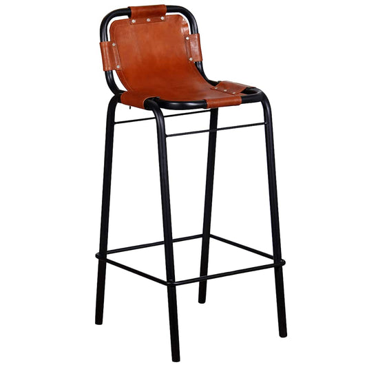 Bar Stool | Set of 2 | brown and black