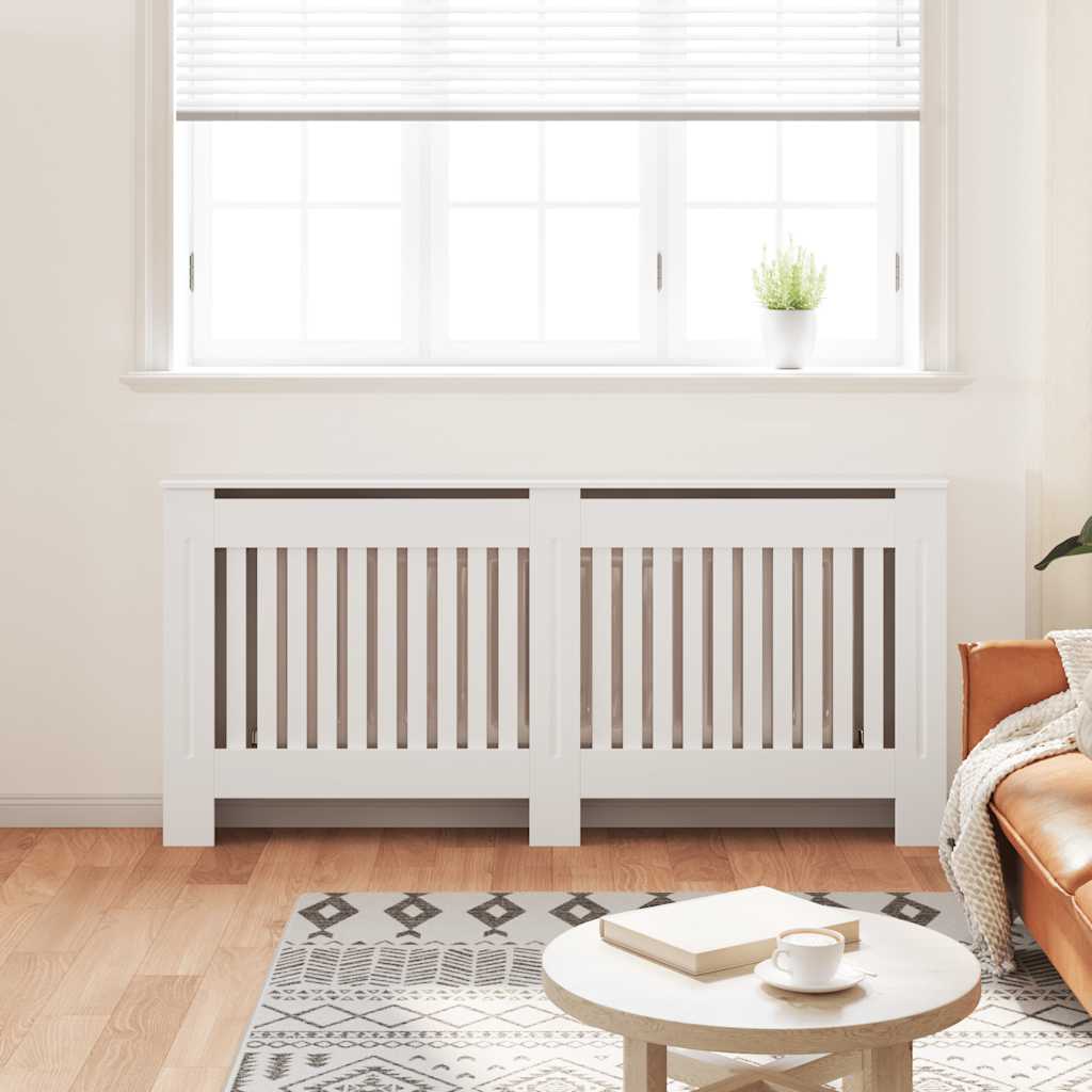 vidaXL Radiator Cover White Engineered Wood 67.7"
