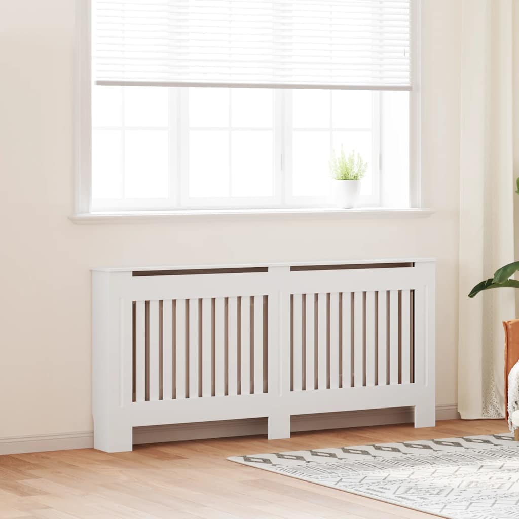 vidaXL Radiator Cover White Engineered Wood 67.7"