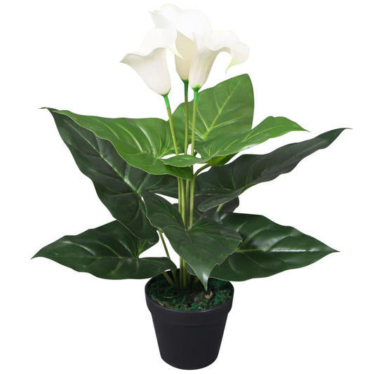 Fake Plant | White | Plastic | Small | Durable | Fake Plant | Cylindrical