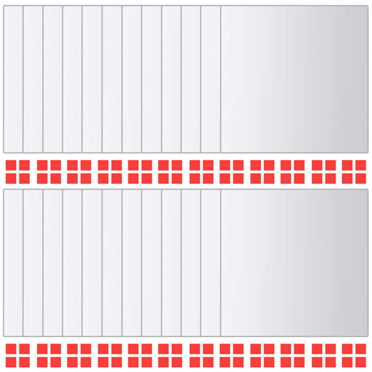 24 pcs Mirror Tiles Square Glass