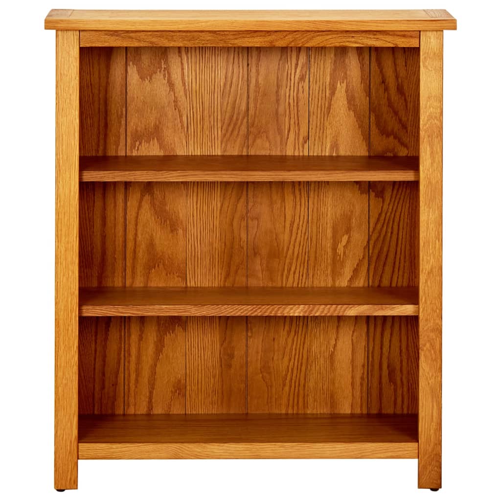 3-Tier Bookcase 27.6"x8.9"x32.3" Solid Oak Wood