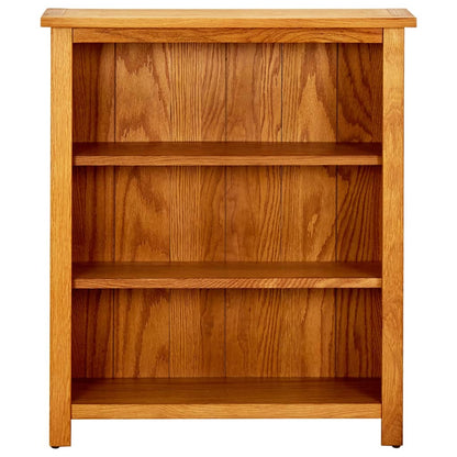 3-Tier Bookcase 27.6"x8.9"x32.3" Solid Oak Wood