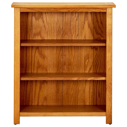 3-Tier Bookcase 27.6"x8.9"x32.3" Solid Oak Wood