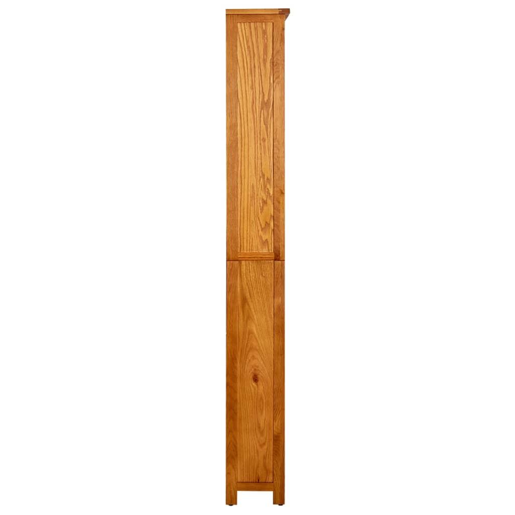 6-Tier Bookcase 31.5"x8.9"x70.9" Solid Oak Wood