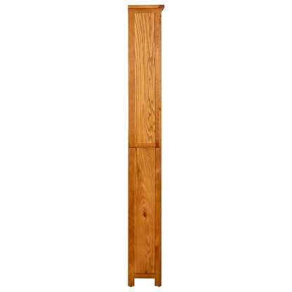 6-Tier Bookcase 31.5"x8.9"x70.9" Solid Oak Wood