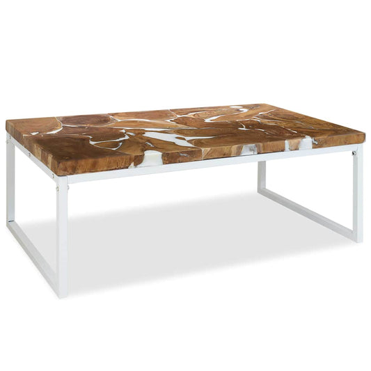 Coffee Table | White | Teak Wood | Medium | Durable | Coffee Table