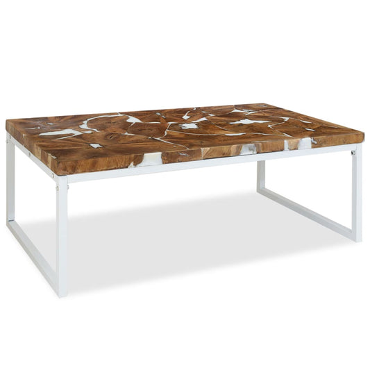 Coffee Table | White | Teak Wood | Medium | Durable | Coffee Table