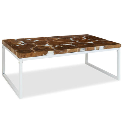 Coffee Table | White | Teak Wood | Medium | Durable | Coffee Table