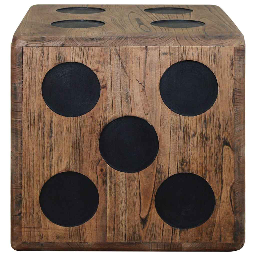 244559 vidaXL Storage Box Mindi Wood 40x40x40 cm Dice Design