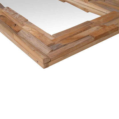 Decorative Mirror Teak 60x60 cm Square