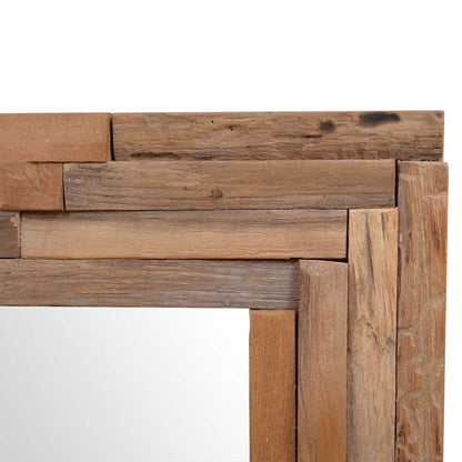 244564 vidaXL Decorative Mirror Teak 120x60 cm Rectangular