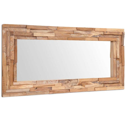 244564 vidaXL Decorative Mirror Teak 120x60 cm Rectangular