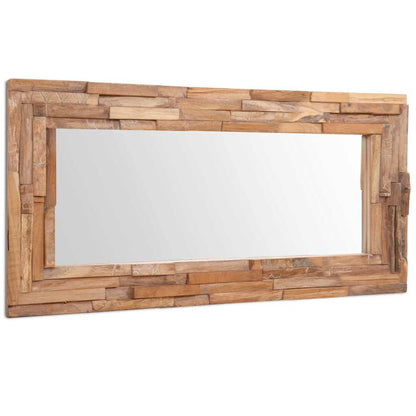 244564 vidaXL Decorative Mirror Teak 120x60 cm Rectangular