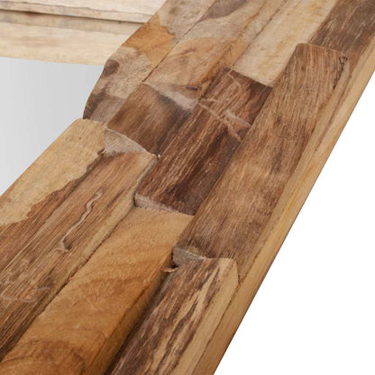 244564 vidaXL Decorative Mirror Teak 120x60 cm Rectangular