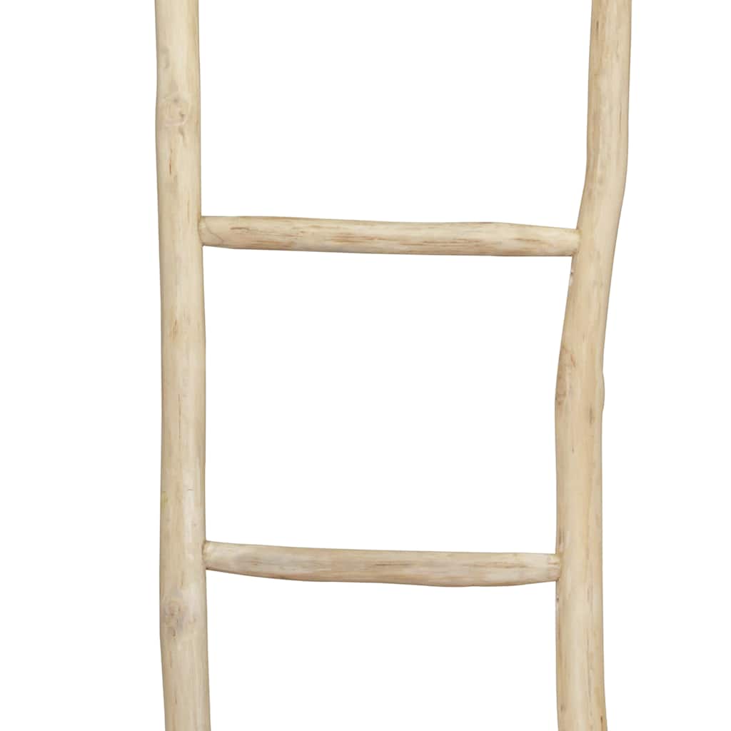244568 vidaXL Towel Ladder with 5 Rungs Teak 45x150 cm Natural