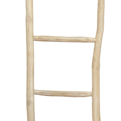 244568 vidaXL Towel Ladder with 5 Rungs Teak 45x150 cm Natural