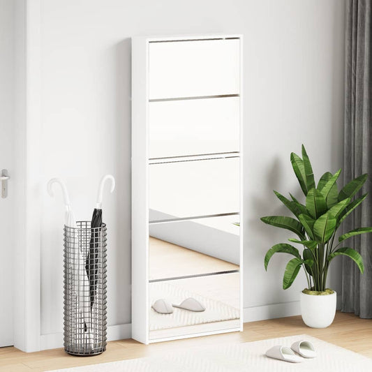Shoe Rack | White | Engineered Wood | Large | Shoe Rack | Rectangular