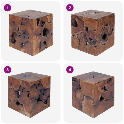 Stools 2 pcs Brown 40x40x45 cm Solid Teak Wood