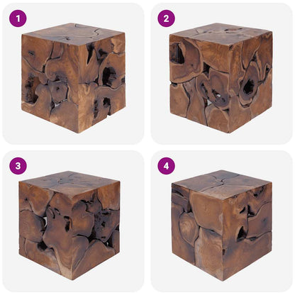 Stools 4 pcs Brown 40x40x45 cm Solid Teak Wood