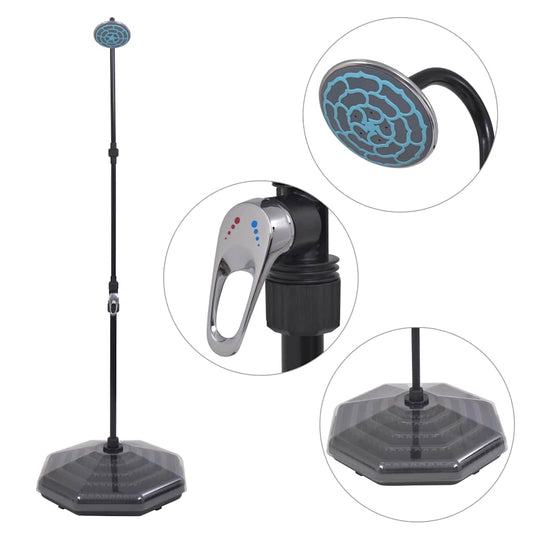 Solar Shower | Black | Aluminium | Standard | Height-Adjustable