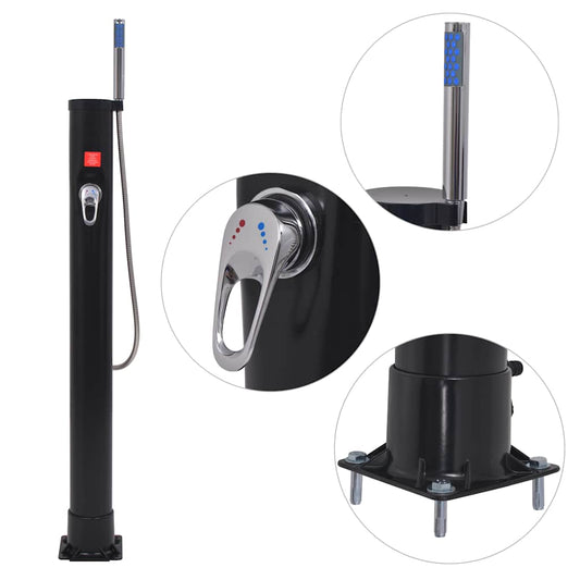 Solar Shower | Black | PVC | Medium | Adjustable Armrests
