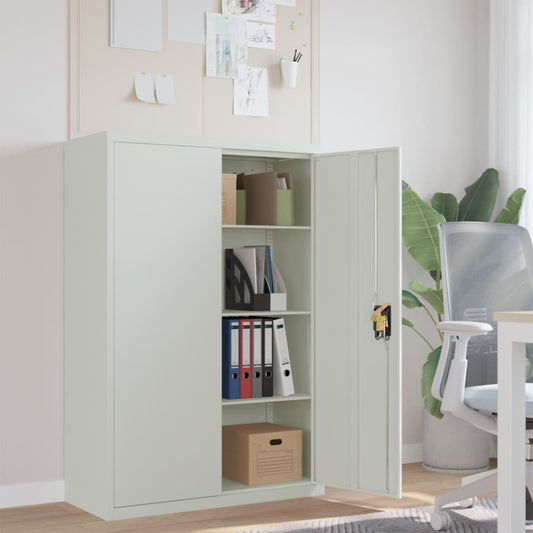 Filling Cabinet | Grey | Steel | Large | Height-Adjustable Shelves