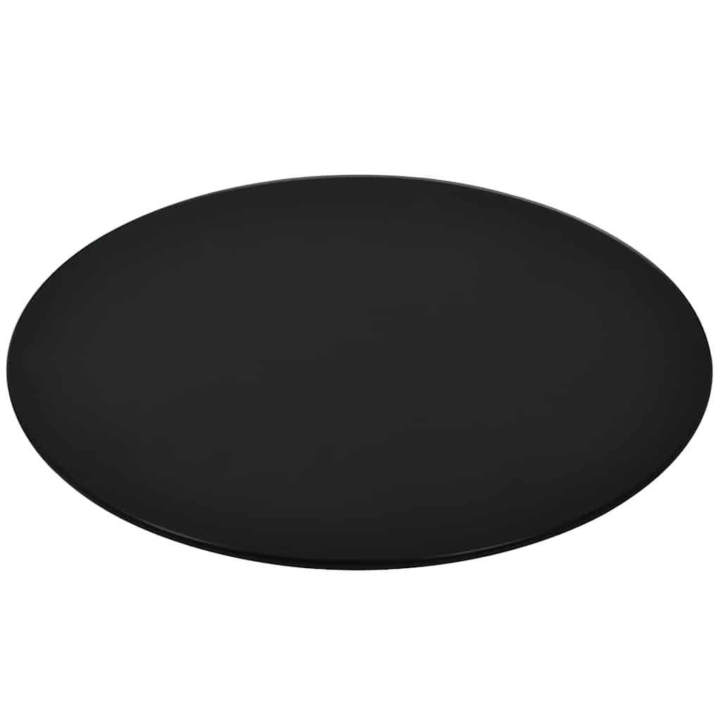 Table Top | Black | Tempered Glass | 800 mm | Table Top | Round | Modern