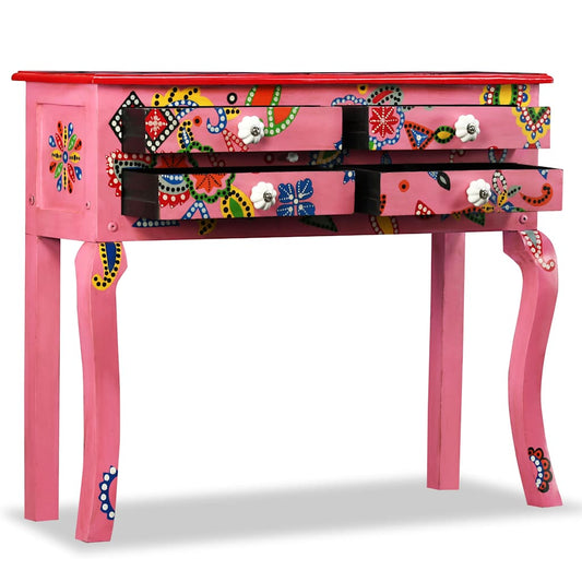 Console Table | Multicolour (pink tone) | Solid Mango Wood