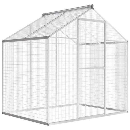 Outdoor Aviary | Silver | Aluminium | 178x122x194 cm | Sturdy | Aviary