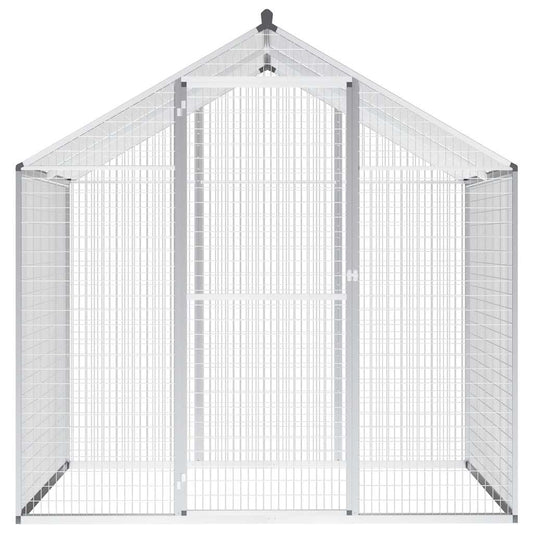 Outdoor Aviary | Silver | Aluminium | 178x122x194 cm | Sturdy | Aviary