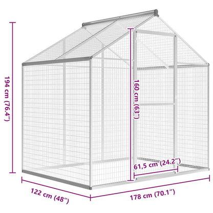 Outdoor Aviary Aluminium 178x122x194 cm