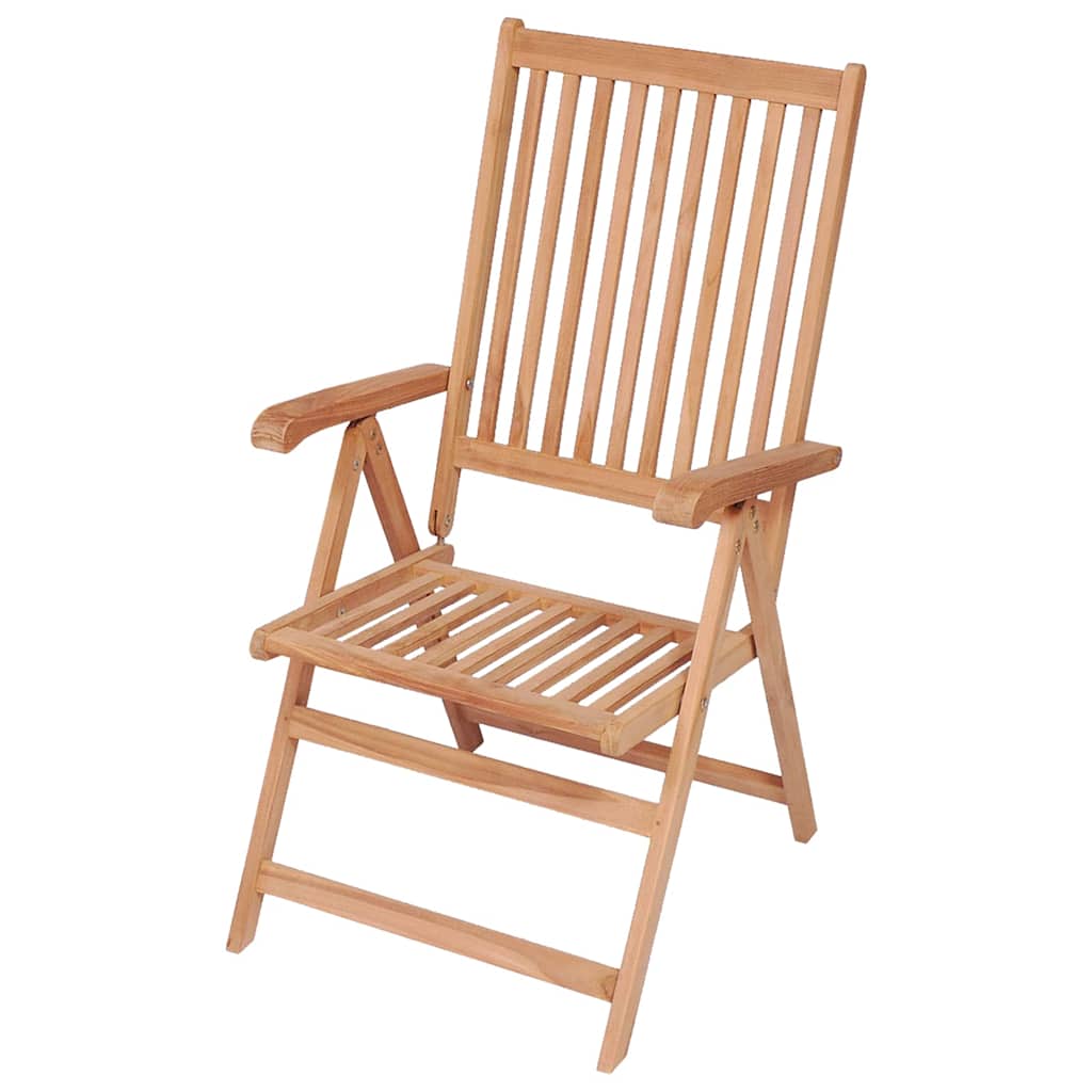 Reclining Patio Chairs 2 pcs Solid Teak Wood
