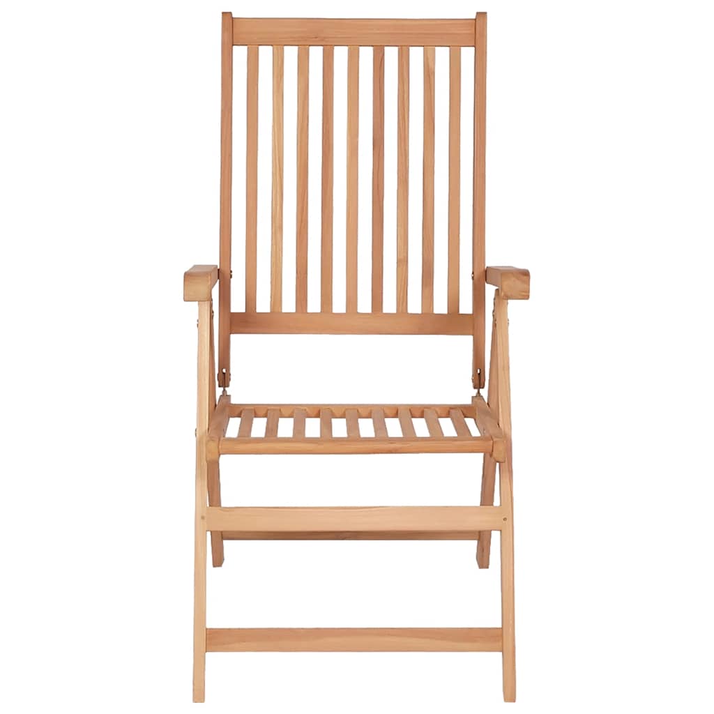 Reclining Patio Chairs 2 pcs Solid Teak Wood