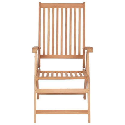 Reclining Patio Chairs 2 pcs Solid Teak Wood