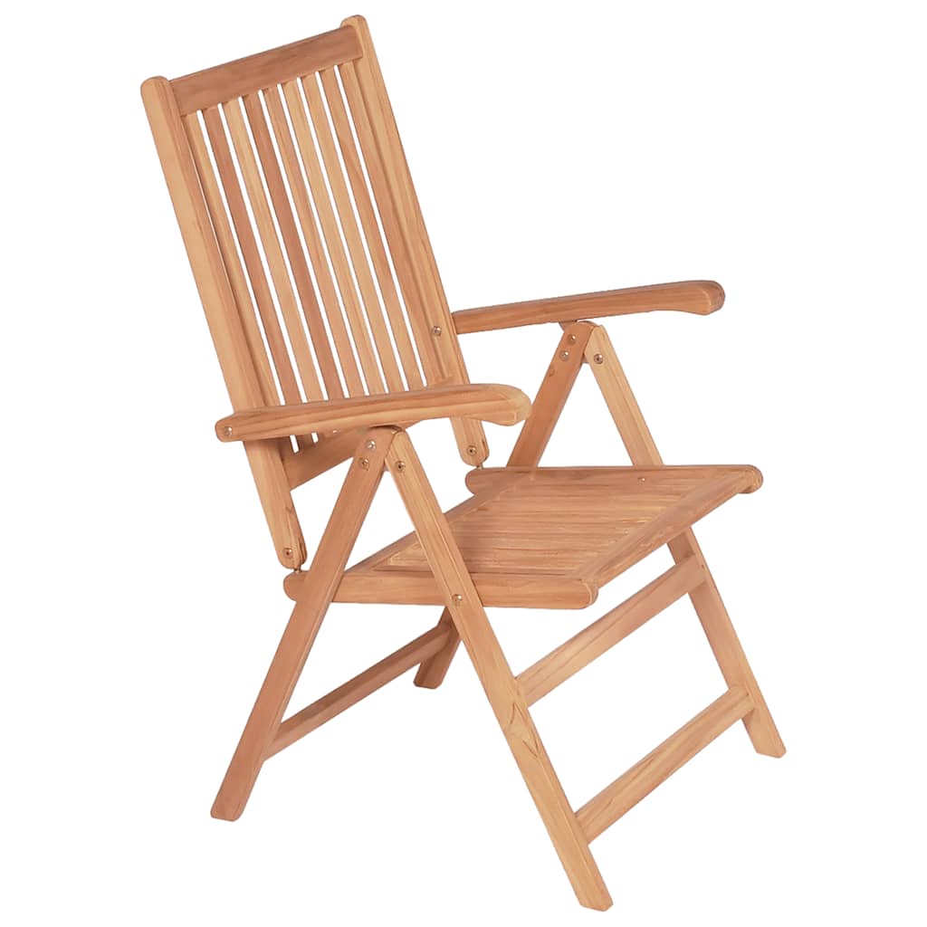 Reclining Patio Chairs 2 pcs Solid Teak Wood