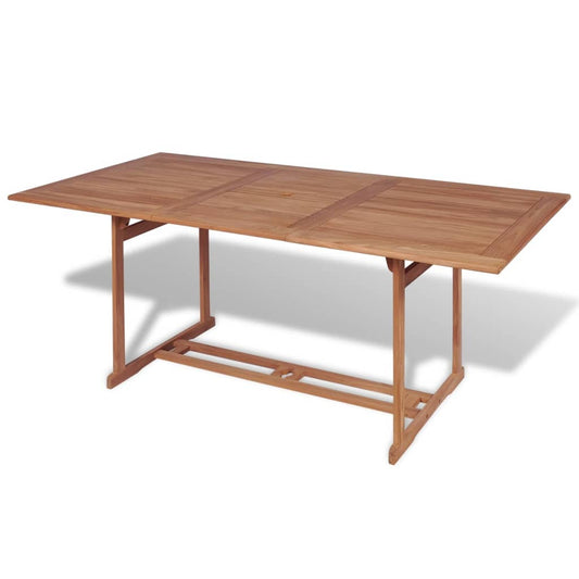Dining Table | Warm Teak Brown | Fine sanded teak hardwood | 180x90x75 cm
