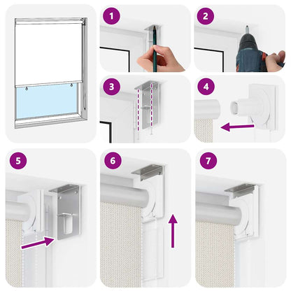 Outdoor Roller Blind 165(W)x140(H) cm Cream